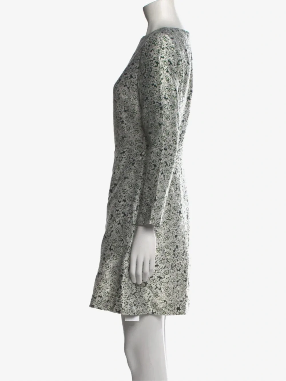 Tory Burch White and Green Mini Floral Dress